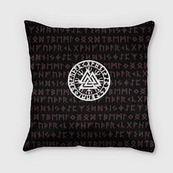 Подушка квадратная Древние символы руны и обереги Вегвизир, цвет: 3D-принт