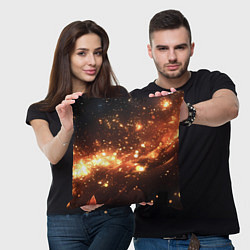 Подушка квадратная Искры и огоньки текстура, цвет: 3D-принт — фото 2