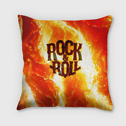 Подушка квадратная Рок н ролл, цвет: 3D-принт