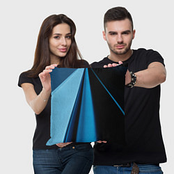 Подушка квадратная Black blue, цвет: 3D-принт — фото 2