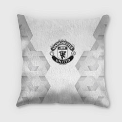 Подушка квадратная Manchester United white poly