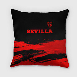 Подушка квадратная Sevilla - red gradient посередине, цвет: 3D-принт