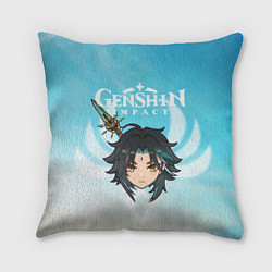 Подушка квадратная Genshin Impact - персонаж Сяо, цвет: 3D-принт