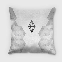 Подушка квадратная The Sims white poly, цвет: 3D-принт
