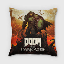 Подушка квадратная Doom the dark ages