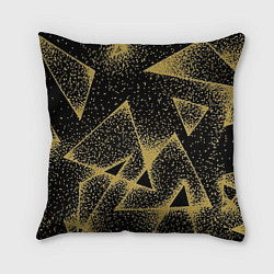 Подушка квадратная Triangle yellow with dots