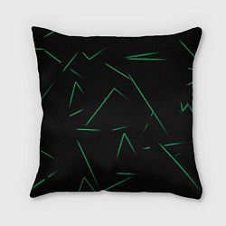Подушка квадратная Color light green line