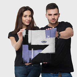 Подушка квадратная Плавание спортивное, цвет: 3D-принт — фото 2