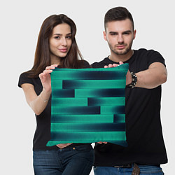 Подушка квадратная Color light blue square, цвет: 3D-принт — фото 2