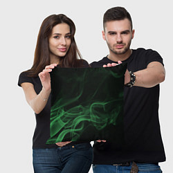 Подушка квадратная Color smoke green, цвет: 3D-принт — фото 2