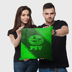 Подушка квадратная PSV - green gradient, цвет: 3D-принт — фото 2