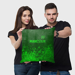 Подушка квадратная Maneskin - green gradient посередине, цвет: 3D-принт — фото 2