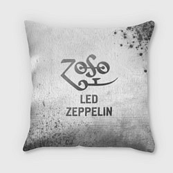 Подушка квадратная Led Zeppelin - white gradient, цвет: 3D-принт