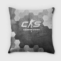 Подушка квадратная Counter-Strike 2 - grey gradient