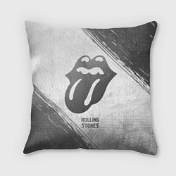 Подушка квадратная Rolling Stones - white gradient, цвет: 3D-принт