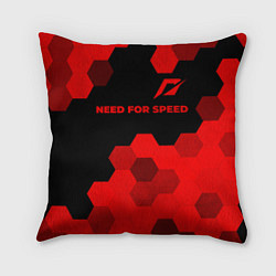 Подушка квадратная Need for Speed - red gradient посередине, цвет: 3D-принт