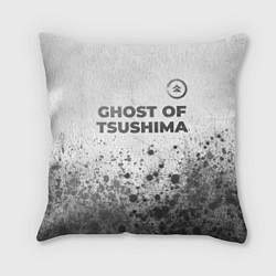 Подушка квадратная Ghost of Tsushima - white gradient посередине