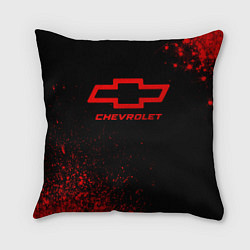 Подушка квадратная Chevrolet - red gradient, цвет: 3D-принт