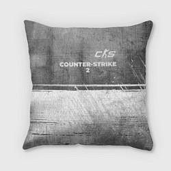 Подушка квадратная Counter-Strike 2 - grey gradient посередине