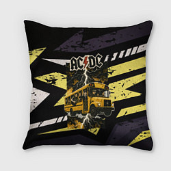 Подушка квадратная ACDC в автобусе