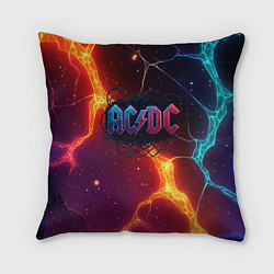 Подушка квадратная ACDC логотип в градиенте