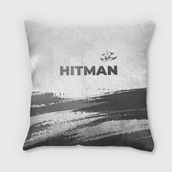 Подушка квадратная Hitman - white gradient посередине