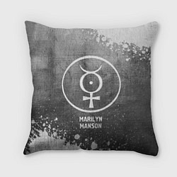 Подушка квадратная Marilyn Manson - grey gradient