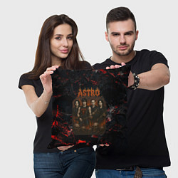 Подушка квадратная Astro в стиле хэви-метал, цвет: 3D-принт — фото 2