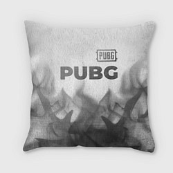 Подушка квадратная PUBG - white gradient посередине, цвет: 3D-принт
