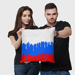 Подушка квадратная Патриот - флаг, цвет: 3D-принт — фото 2
