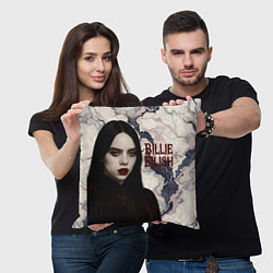 Подушка квадратная Билли Айлиш в стиле готики, цвет: 3D-принт — фото 2