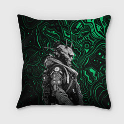 Подушка квадратная Японский кибернетический Они, цвет: 3D-принт