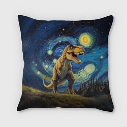 Подушка квадратная Звездная ночь - Тираннозавр, цвет: 3D-принт