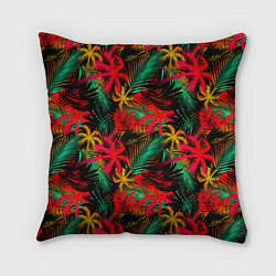 Подушка квадратная Palm yellow red