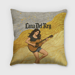 Подушка квадратная Lana Del Rey с гитарой
