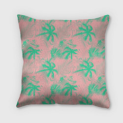 Подушка квадратная Palm turquoise pink