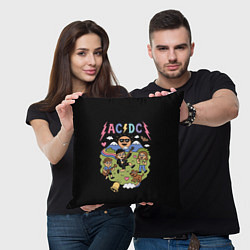 Подушка квадратная ACDC, мультяшный стиль, цвет: 3D-принт — фото 2