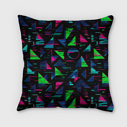 Подушка квадратная Геометрия глитч, цвет: 3D-принт