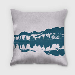 Подушка квадратная Лес и озеро