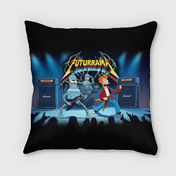 Подушка квадратная Rock group Futurama - ai art fantasy, цвет: 3D-принт