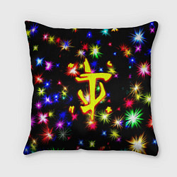 Подушка квадратная Doom новогодние искры