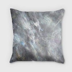 Подушка квадратная Абстракция - white smoke on gray background, цвет: 3D-принт
