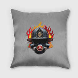Подушка квадратная Пожарник, цвет: 3D-принт