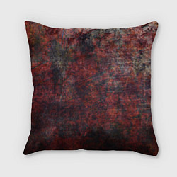 Подушка квадратная Абстракция - wall in red lichen