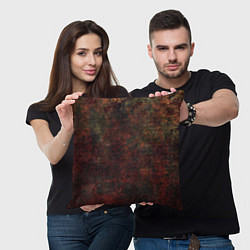 Подушка квадратная Абстракция - wall in red rust, цвет: 3D-принт — фото 2