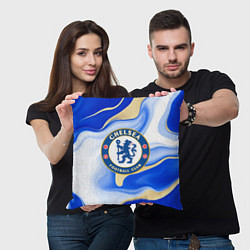 Подушка квадратная Фк Челси, цвет: 3D-принт — фото 2