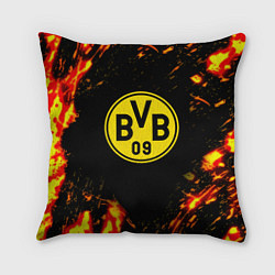 Подушка квадратная Borussia огненные краски