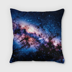Подушка квадратная Фантастический космос звёзды и туманности, цвет: 3D-принт