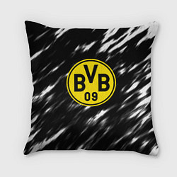 Подушка квадратная Borussia штрихи красок текстура