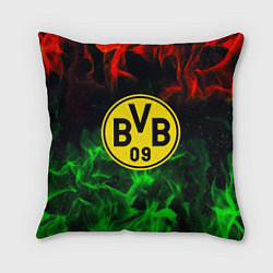 Подушка квадратная Borussia красно зеленый огонь
